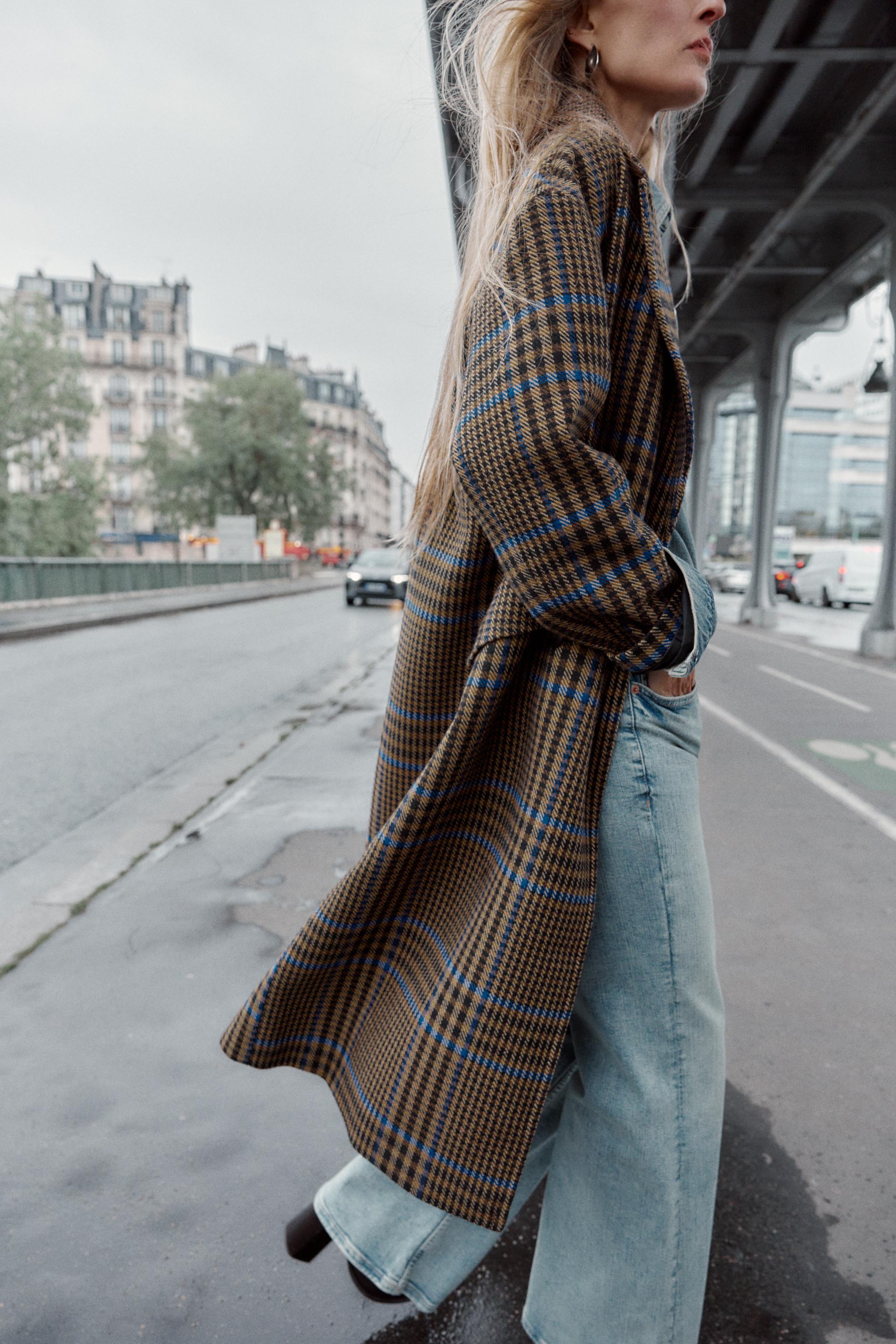 OVERSIZED PLAID COAT